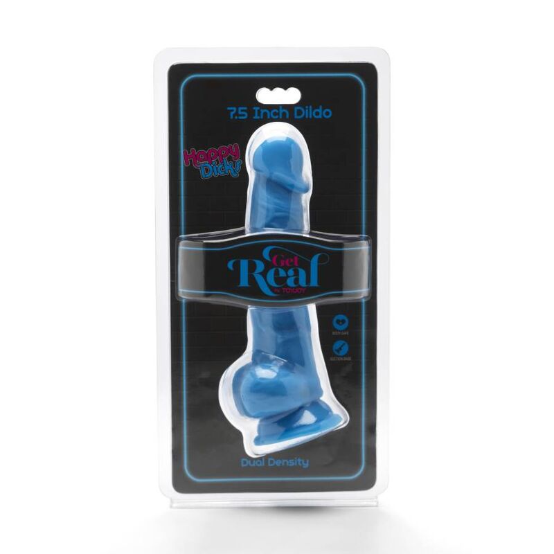 GET REAL - HAPPY DICKS 19 CM CON SFERE BLU - immagine 2