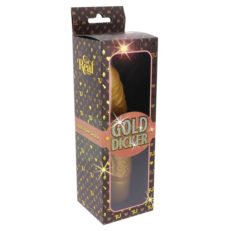 GET REAL - VIBRATORE ORIGINALE GOLD DICKER ORO - immagine 6