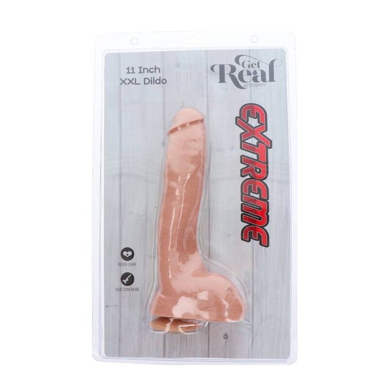 GET REAL - DILDO XXL ESTREMO 28 CM PELLE - immagine 4