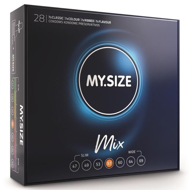 MY SIZE – MIX PRESERVATIVI 57 MM 28 UNIT