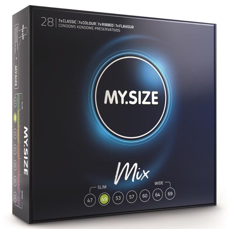 MY SIZE – MIX PRESERVATIVI 49 MM 28 UNIT
