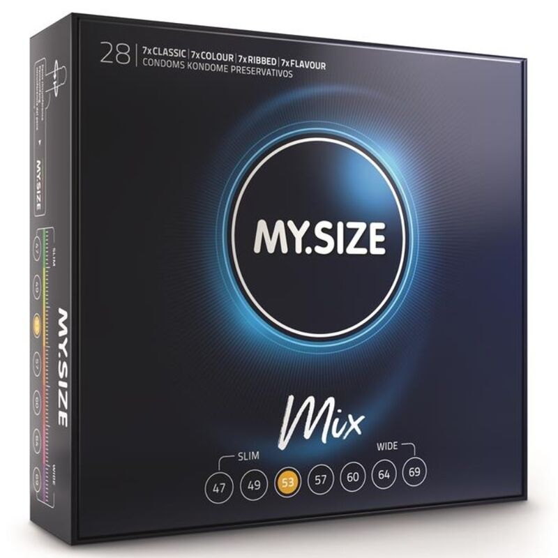 MY SIZE – MIX PRESERVATIVI 53 MM 28 UNIT
