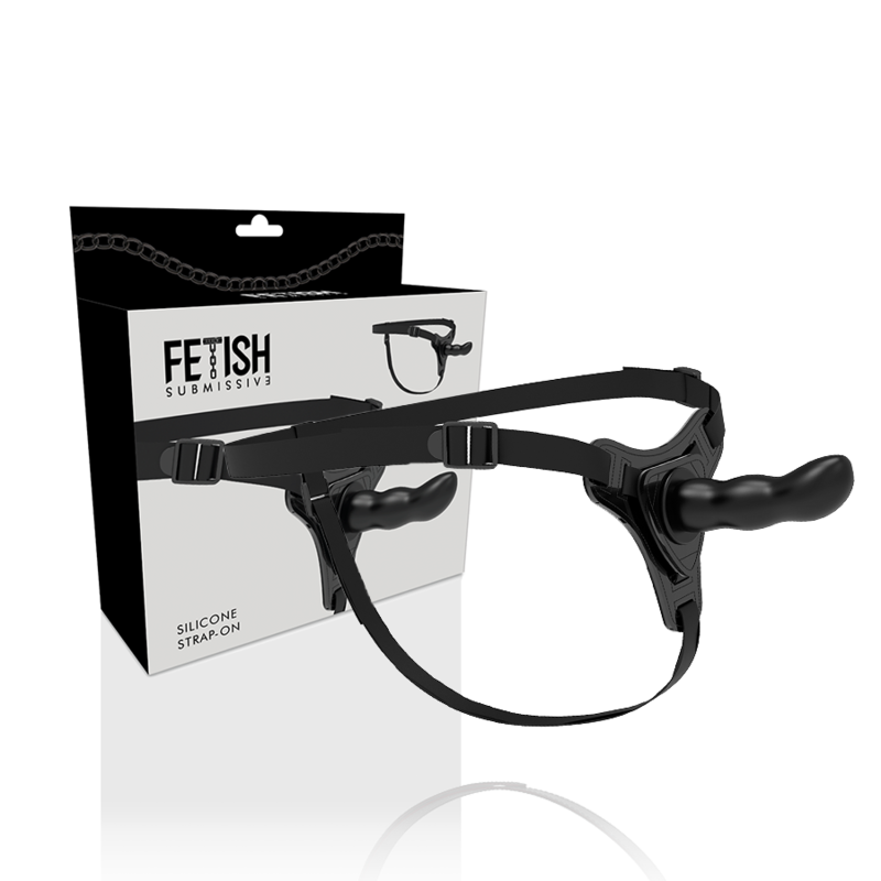 FETISH SUBMISSIVE HARNESS - SILICONE NERO PUNTO G 16 CM - immagine 2