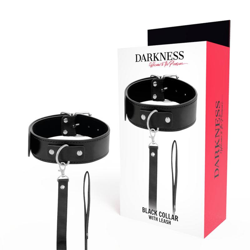 DARKNESS – COLLANA POSTURA CON CATENA IN PELLE