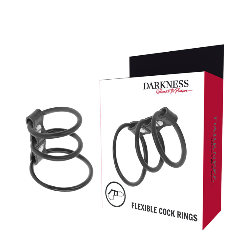DARKNESS – SET DI 3 ANELLI PER PENE FLESSIBILI DARKNESS – SET DI 3 ANELLI PER PENE FLESSIBILI