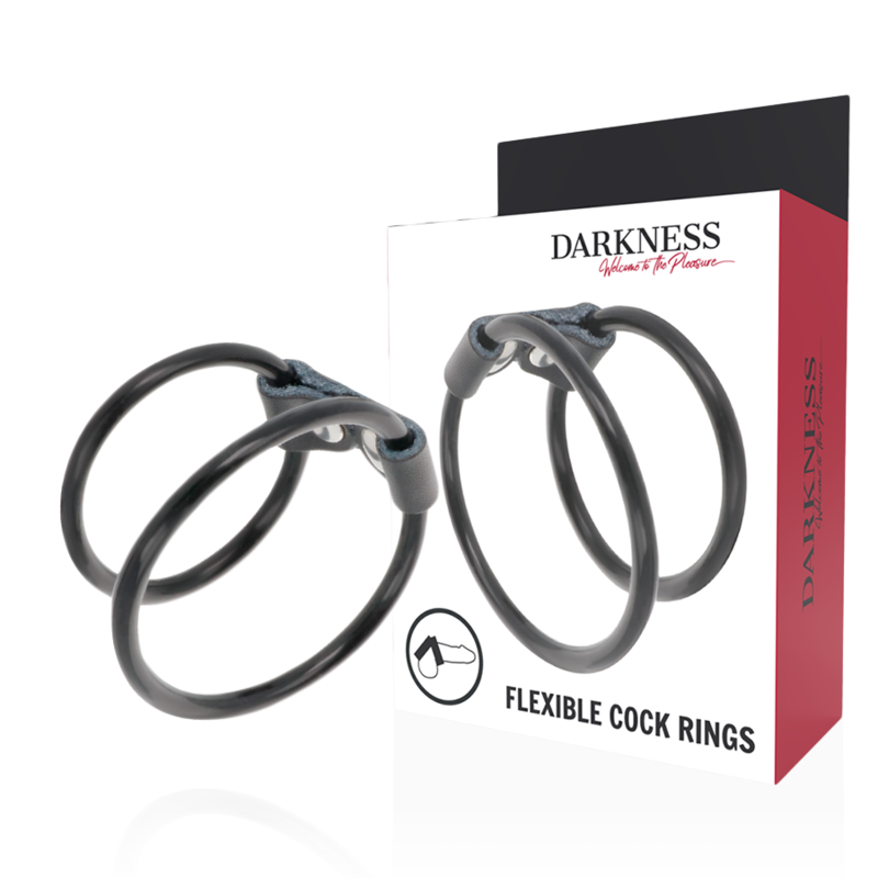 DARKNESS – DOPPIO ANELLO PER PENE FLESSIBILE DARKNESS – DOPPIO ANELLO PER PENE FLESSIBILE