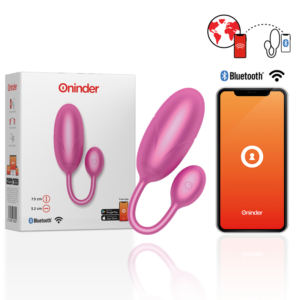 ONINDER&trade; – UOVO VIBRANTE TOKYO ROSA 7,5 X 3,2 CM APP GRATUITA