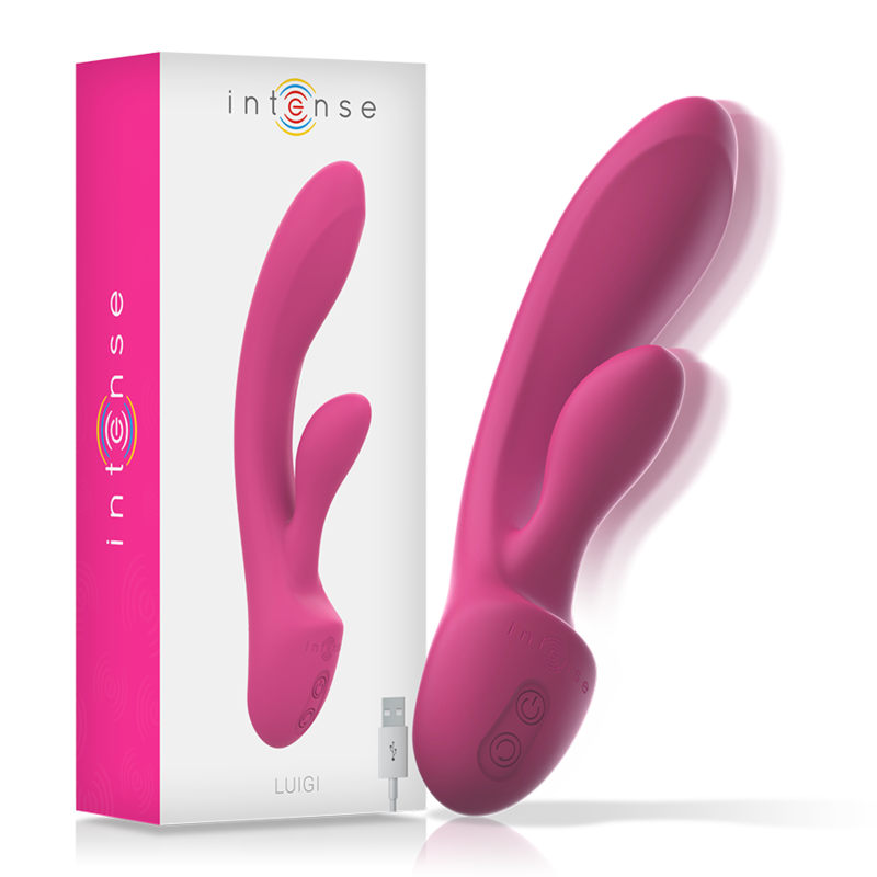 INTENSE – VIBRATORE LUIGI RABBIT SILICONE LIQUIDO ROSA