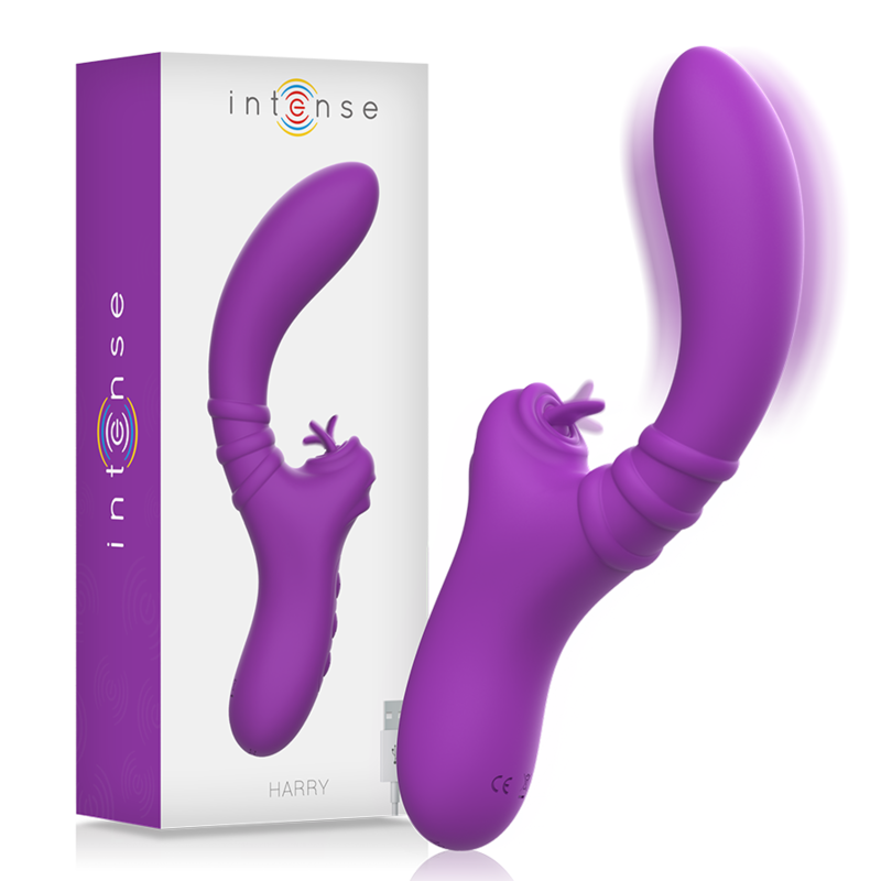 INTENSE – VIBRATORE FLESSIBILE HARRY CON LINGUA VIOLA