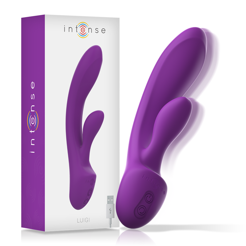 INTENSE – VIBRATORE LUIGI RABBIT SILICONE LIQUIDO VIOLA
