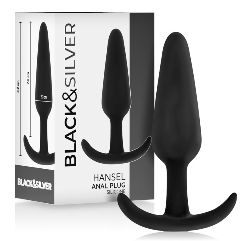 BLACK&SILVER – PLUG ANALE IN SILICONE HANSEL CON MANIGLIA PICCOLO