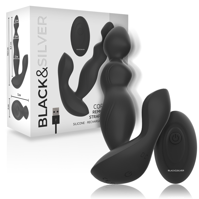 BLACK&SILVER – TELECOMANDO IN SILICONE PLUG ANALE CORA BLACK&SILVER – TELECOMANDO IN SILICONE PLUG ANALE CORA