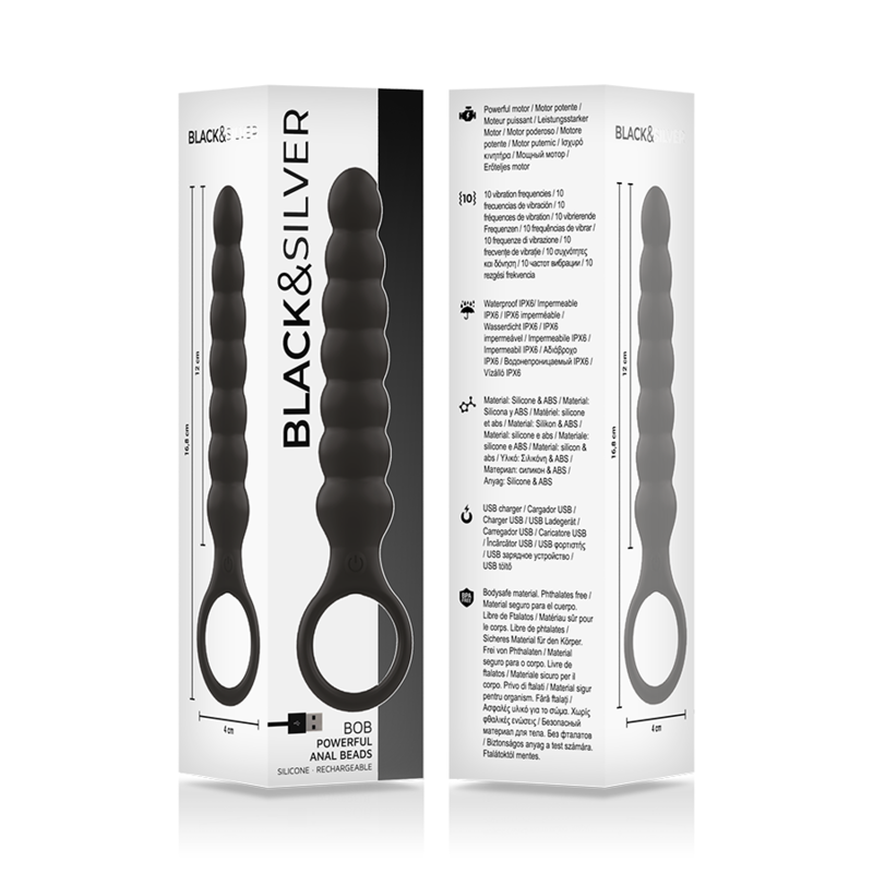 BLACK&SILVER - POTENTE DILATATORE ANALE IN SILICONE BOB - immagine 3