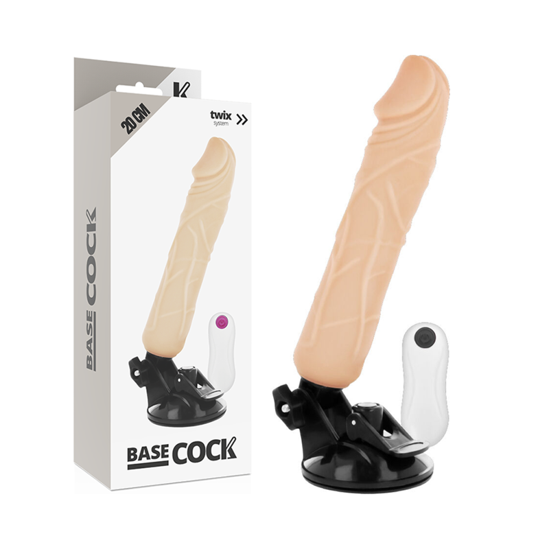 BASECOCK – VIBRATORE REALISTICO TELECOMANDO FLESH 20 CM BASECOCK – VIBRATORE REALISTICO TELECOMANDO FLESH 20 CM