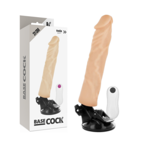 BASECOCK – VIBRATORE REALISTICO TELECOMANDO NATURALE 21CM