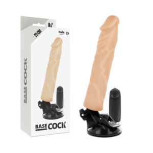 BASECOCK – VIBRATORE REALISTICO TELECOMANDO NATURALE 21 CM