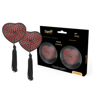 COQUETTE CHIC DESIRE – COPRI CAPEZZOLI CUORE NERO / ROSSO