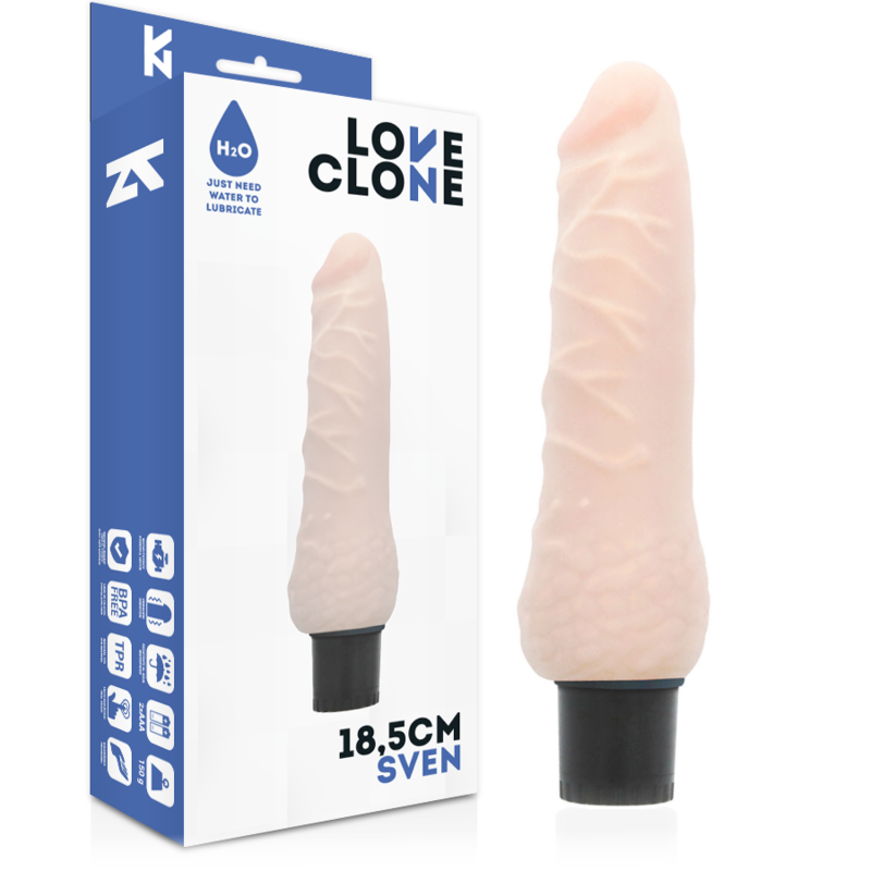LOVECLONE – VIBRATORE AUTOLUBRIFICANTE SVEN 18.5 CM -O- 3.3 CM