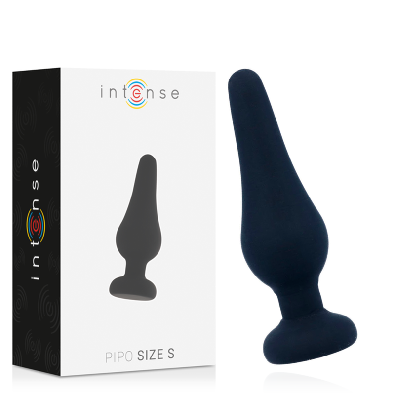 INTENSE – PLUG ANALE PIPO S SILICONE NERO 9,8 CM