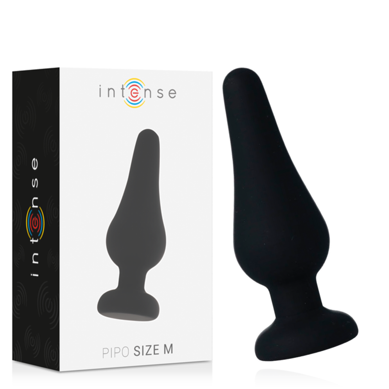 INTENSE – PLUG ANALE PIPO M SILICONE NERO 11 CM