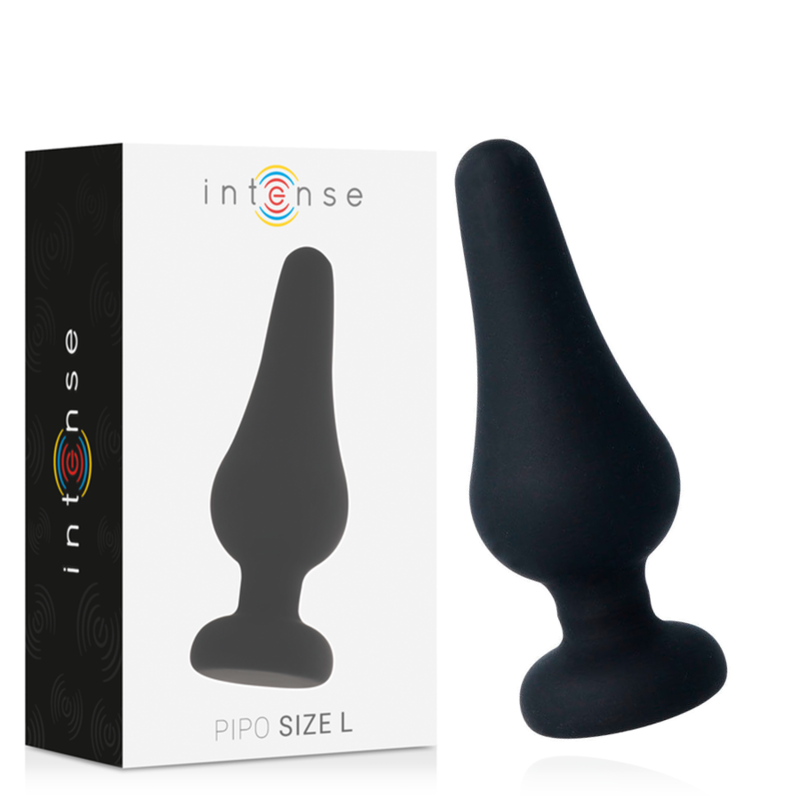 INTENSE – PLUG ANALE PIPO L SILICONE NERO 13 CM