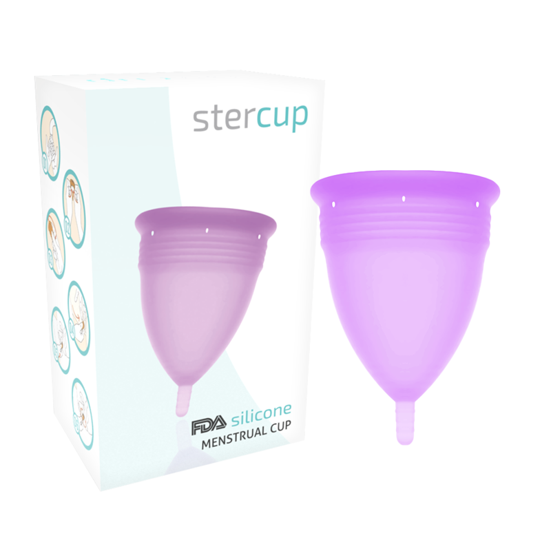 STERCUP - COPPA MESTRUALE IN SILICONE FDA LILLA - TAGLIA L - immagine 4