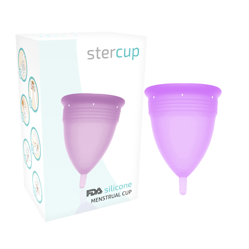 STERCUP - COPPA MESTRUALE IN SILICONE FDA LILLA - TAGLIA S - immagine 5