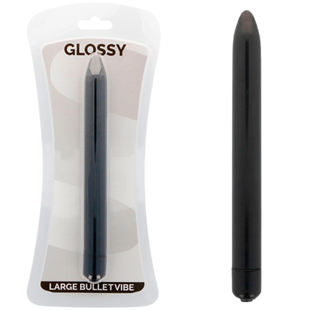 GLOSSY – VIBRATORE SLIM NERO
