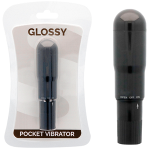 GLOSSY – VIBRATORE TASCABILE NERO