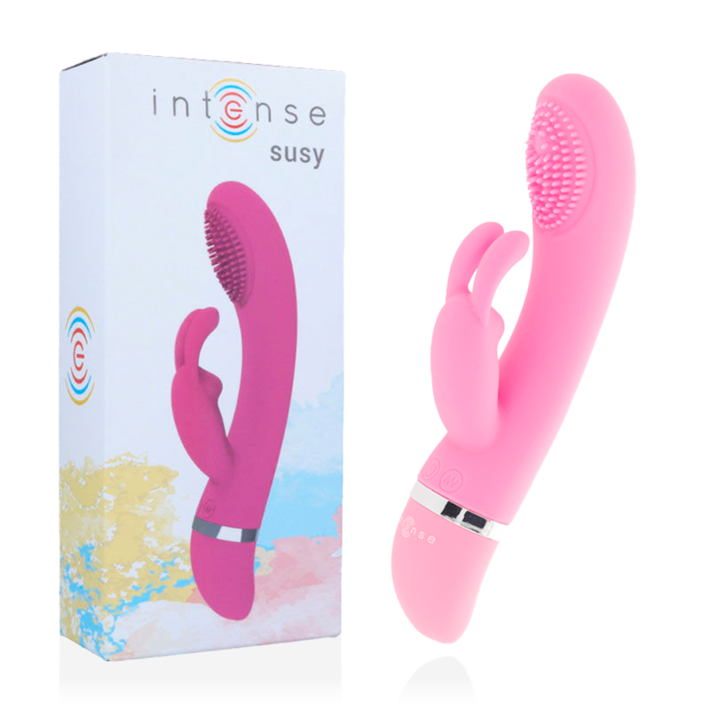 INTENSE – VIBRATORE OSCILLANTE SUSY IN SILICONE ROSA CONIGLIO