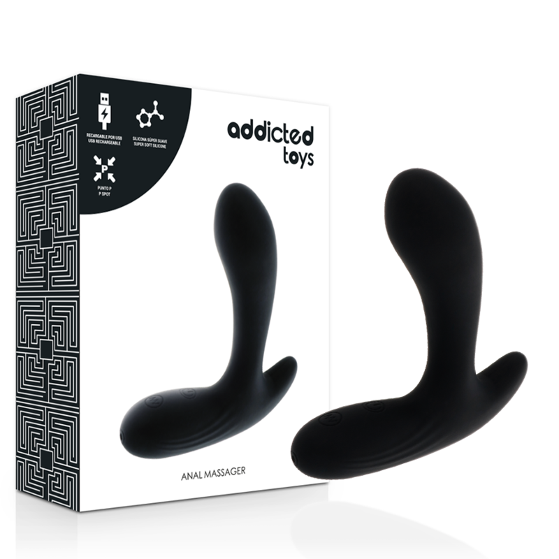 ADDICTED TOYS - MASSAGGIATORE ANALE VIBRAZIONE NERA - immagine 2
