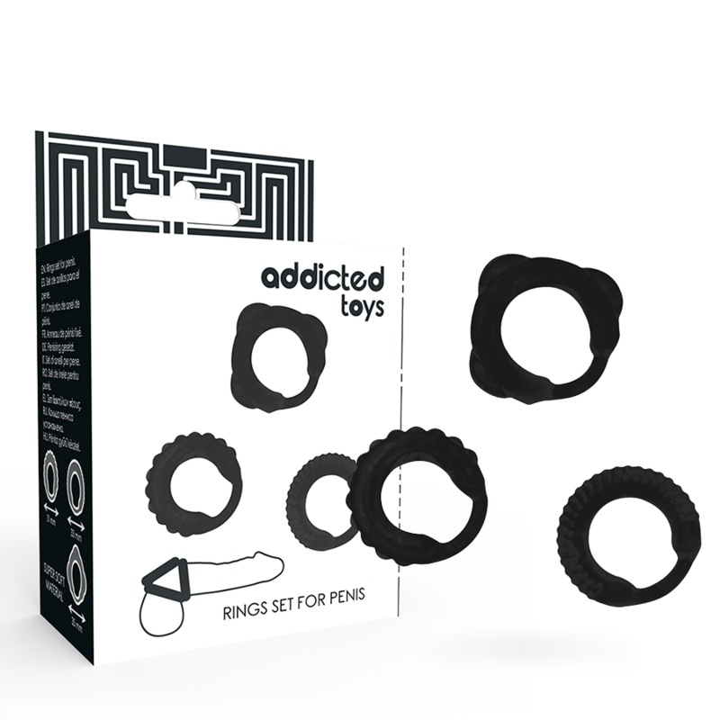 ADDICTED TOYS - SET C-RING NERO - immagine 4