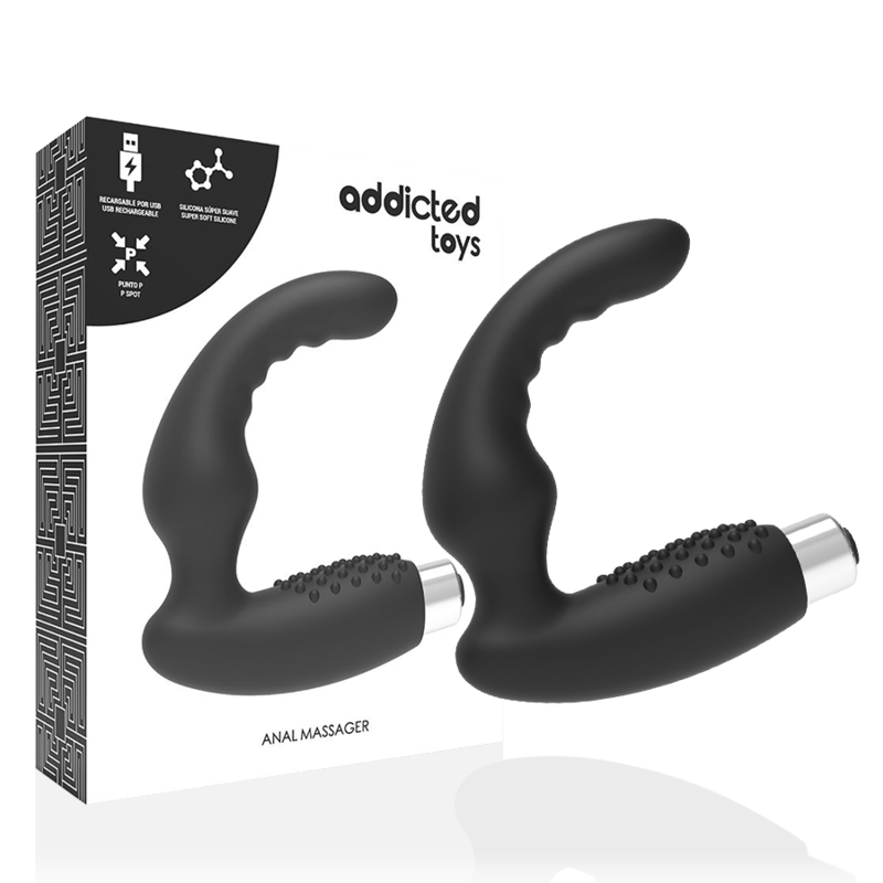 ADDICTED TOYS - VIBRATORE PROSTATICO RICARICABILE MODELLO 2 - NERO - immagine 2