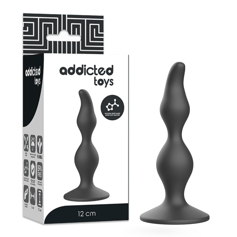ADDICTED TOYS - PLUG SESSUALE ANALE 12 CM NERO - immagine 5
