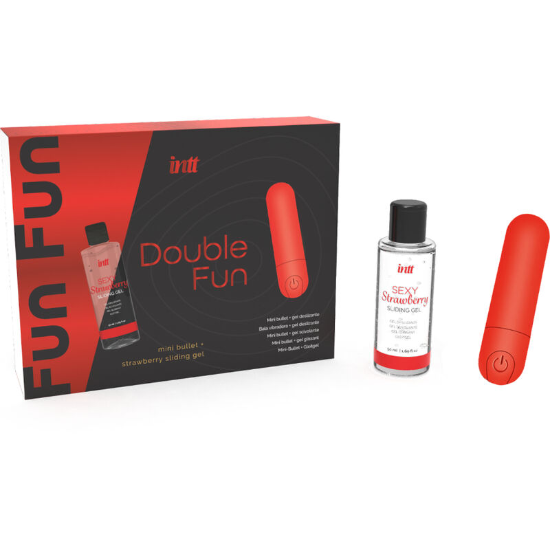 INTT RELEASES - KIT DOPPIO DIVERTIMENTO CON BULLET VIBRANTE E GEL DA MASSAGGIO ALLA FRAGOLA - immagine 3