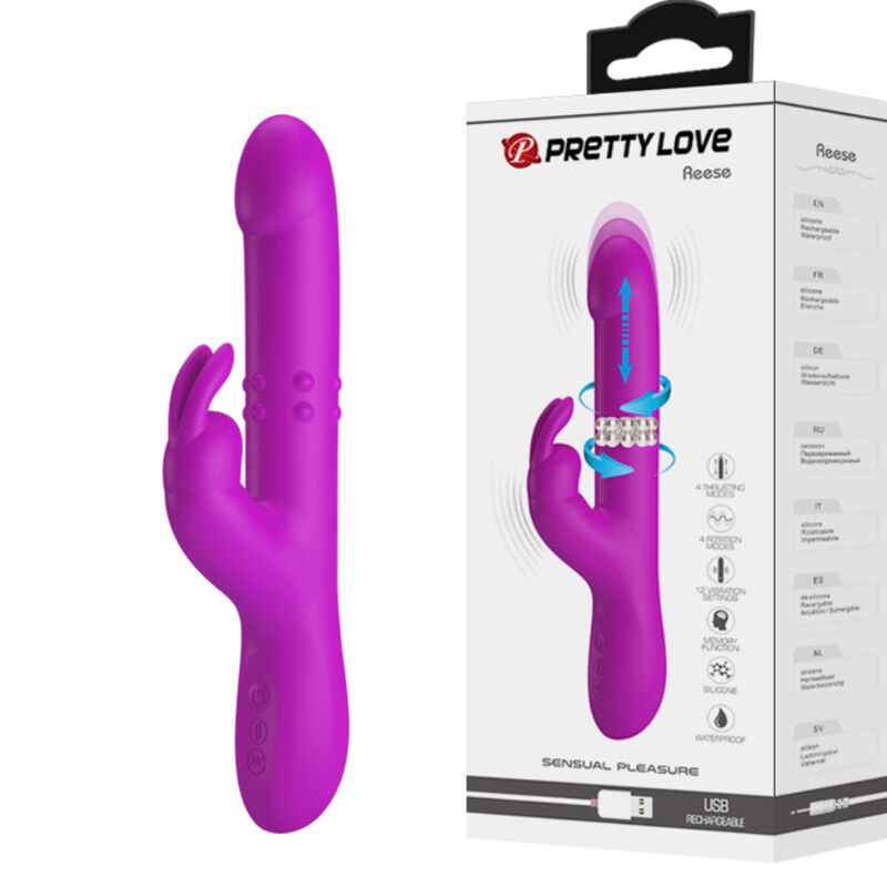 PRETTY LOVE - VIBRATORE REESE CON ROTAZIONE VIOLA - immagine 2