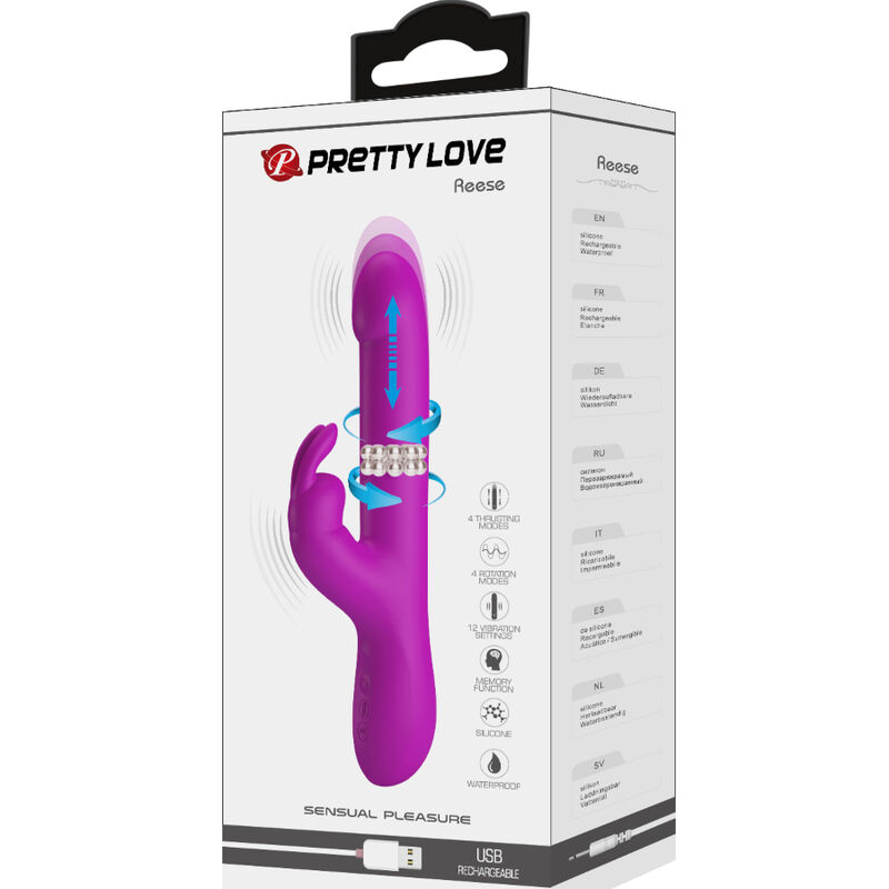 PRETTY LOVE - VIBRATORE REESE CON ROTAZIONE VIOLA - immagine 6