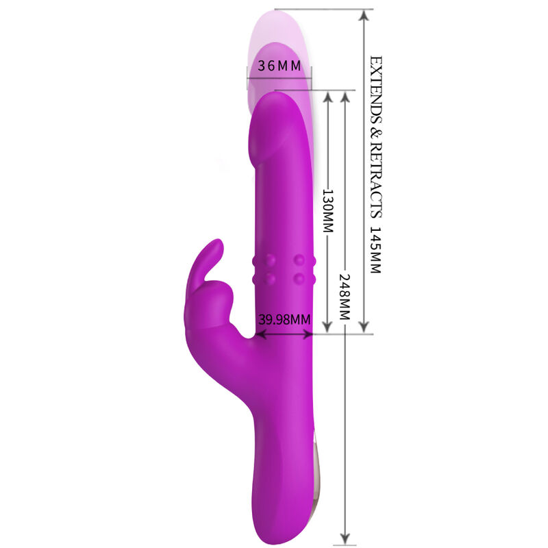 PRETTY LOVE - VIBRATORE REESE CON ROTAZIONE VIOLA - immagine 4