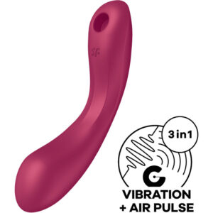 SATISFYER – CURVE TRINITY 1 AIR PULSE VIBRATION RED