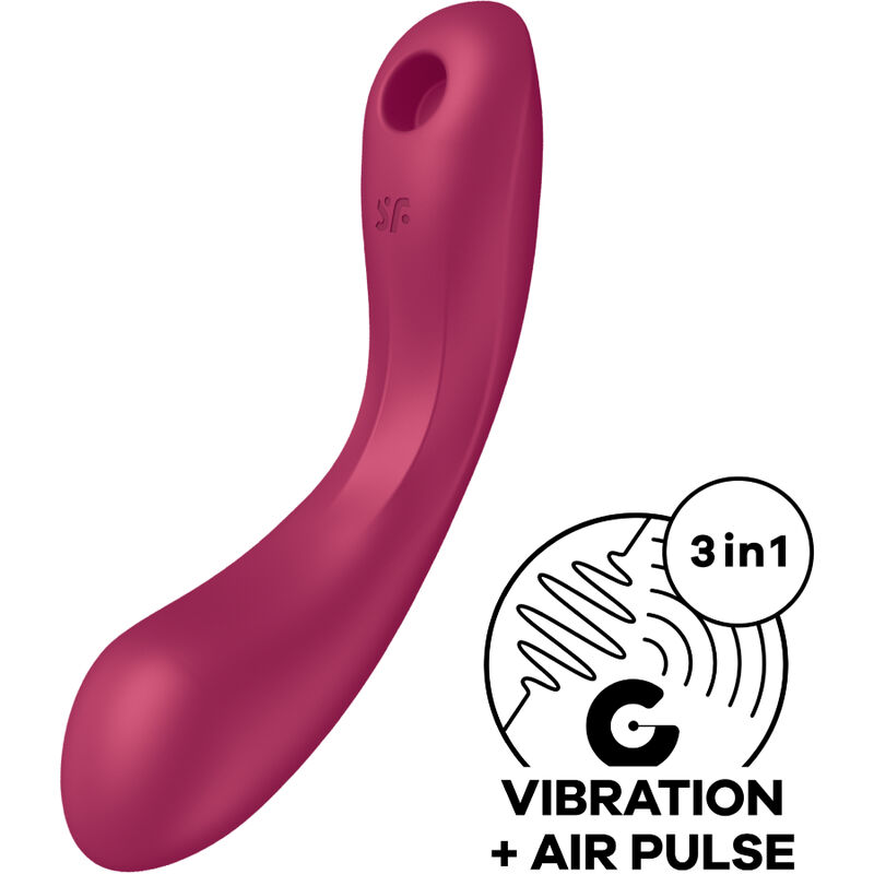 SATISFYER – CURVE TRINITY 1 AIR PULSE VIBRATION RED