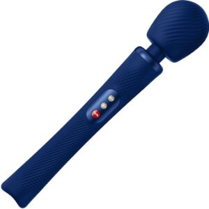 FUN FACTORY – VIM SILICONE RECHARGEABLE VIBRATING WEIGHTED RUMBLE WAND MIDNIGHT BLUE