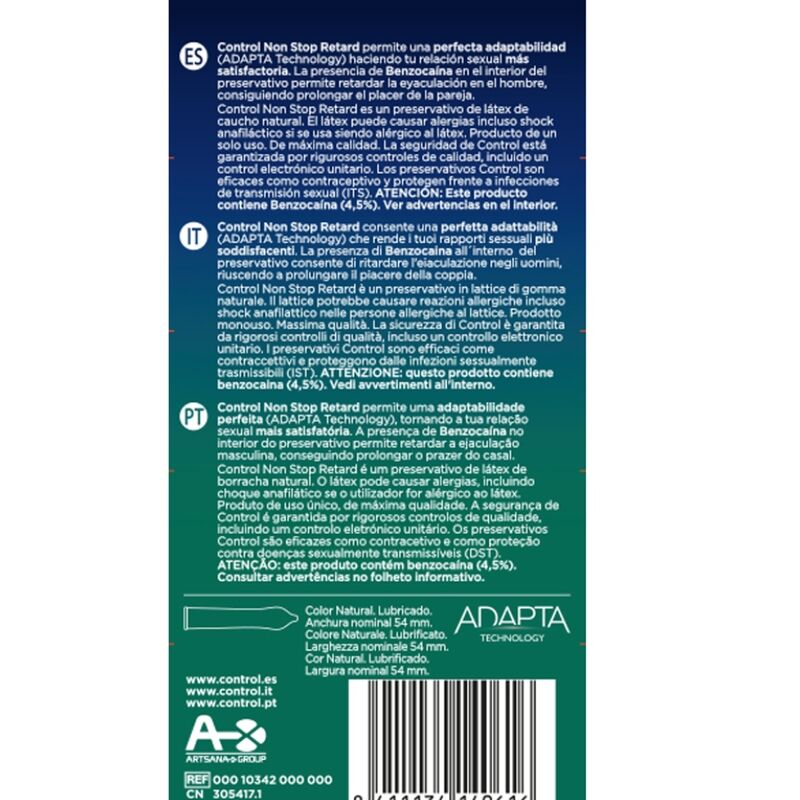 CONTROL - NON STOP RETARD CONDOMS 12 UNITS - immagine 2
