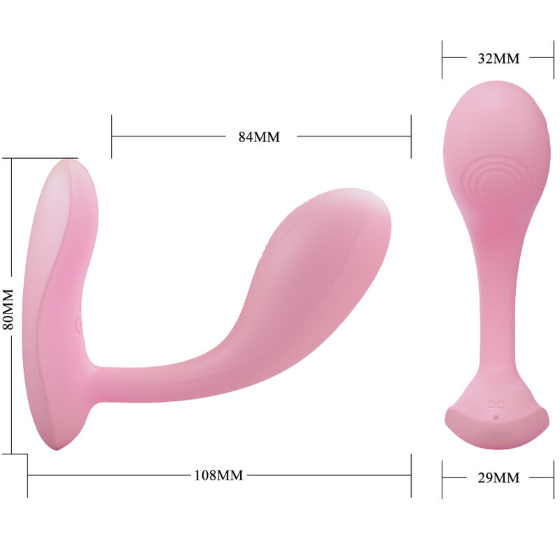PRETTY LOVE - BAIRD G-SPOT 12 VIBRAZIONI RICARICABILE APP ROSA - immagine 2
