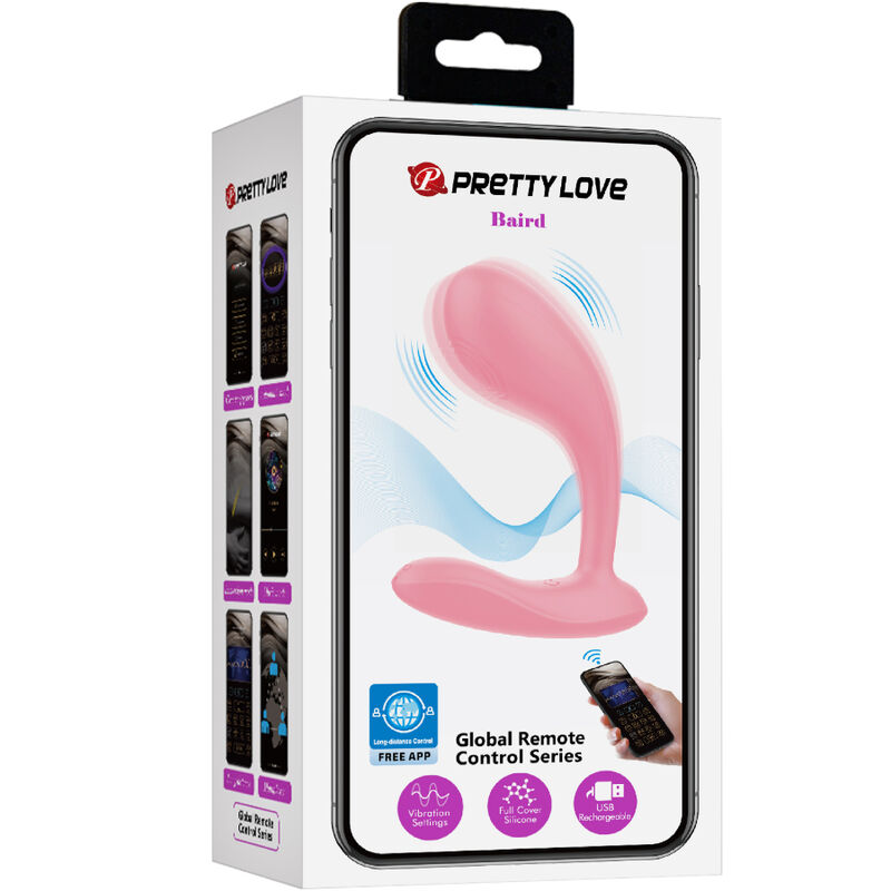 PRETTY LOVE - BAIRD G-SPOT 12 VIBRAZIONI RICARICABILE APP ROSA - immagine 4