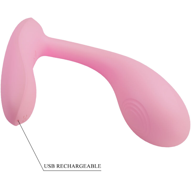 PRETTY LOVE - BAIRD G-SPOT 12 VIBRAZIONI RICARICABILE APP ROSA - immagine 6