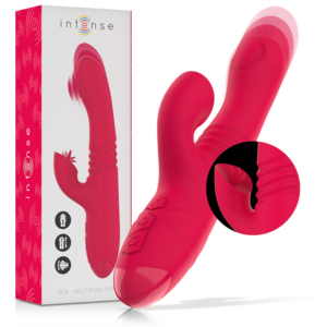 INTENSE – VIBRATORE MULTIFUNZIONE RICARICABILE UP & DOWN DUA CON LINGUA ROSSA