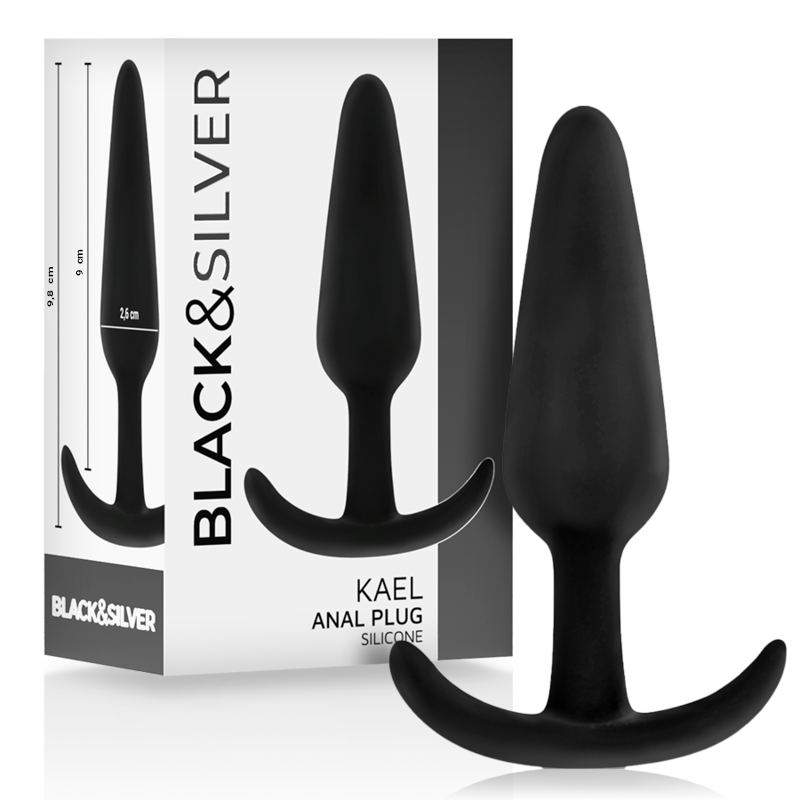 BLACK&SILVER – PLUG ANALE IN SILICONE KAEL CON MANICO MEDIO