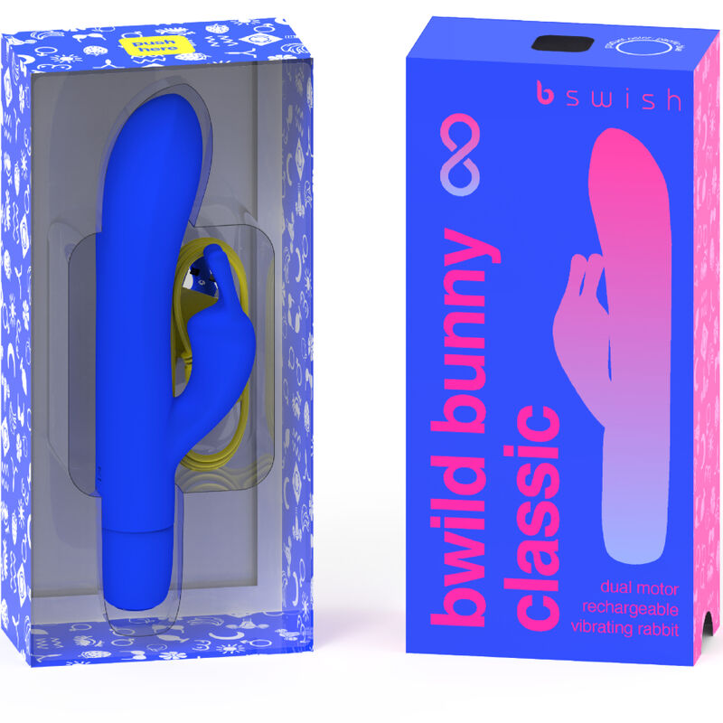 B SWISH - BWILD BUNNY INFINITE CLASSIC VIBRATORE RICARICABILE IN SILICONE BLU - immagine 2