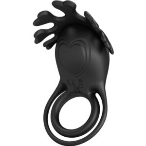 PRETTY LOVE – ANELLO VIBRATORE RUBEN 7 VIBRAZIONI IN SILICONE NERO