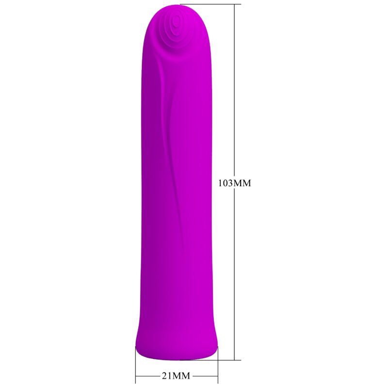PRETTY LOVE - VIBRATORE CURTIS MINI SUPER POWER 12 VIBRAZIONI IN SILICONE VIOLETTO - immagine 5